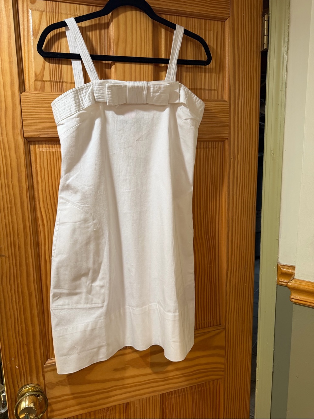 White Strapless Bow Sundress Knee Length NWT